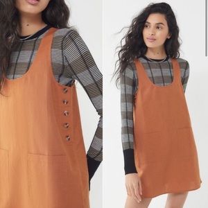 UO Linen Side-Button Dress